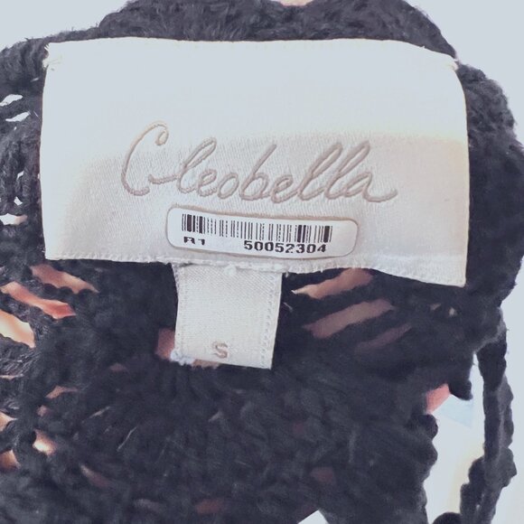 Cleobella Crocheted Dress-Black-Size Small-Stretch-Luxury-Resort Wear Cover-Sun - Picture 16 of 16